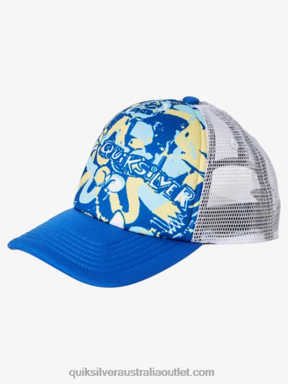 Quiksilver Boys 2-7 Buzzard Coop Trucker Hat H2N4B2205 snorkel blue