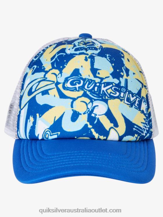 Quiksilver Boys 2-7 Buzzard Coop Trucker Hat H2N4B2205 snorkel blue
