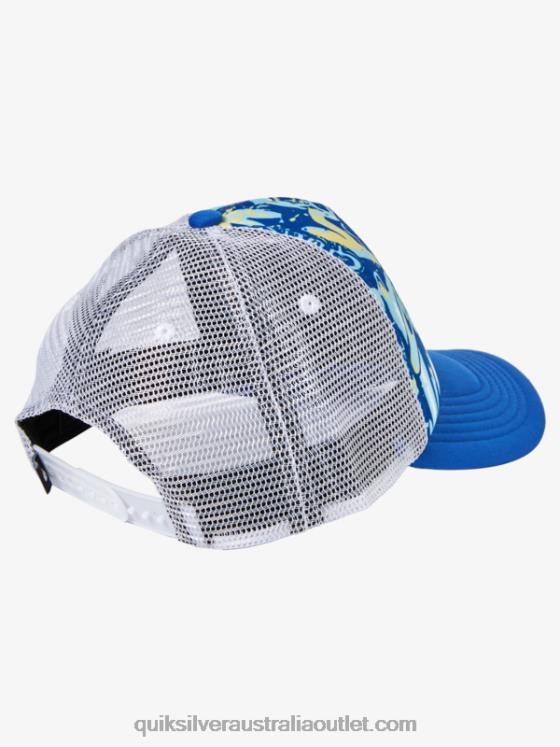 Quiksilver Boys 2-7 Buzzard Coop Trucker Hat H2N4B2205 snorkel blue