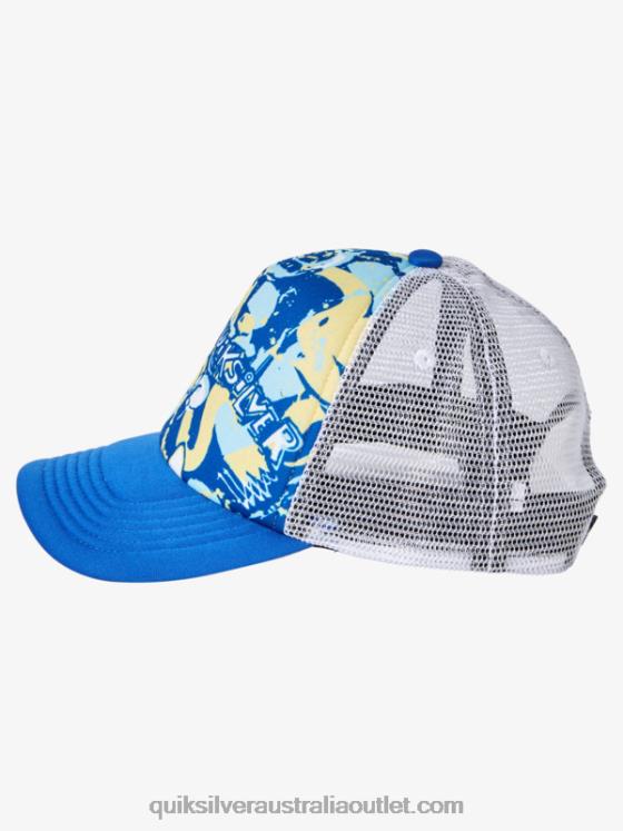Quiksilver Boys 2-7 Buzzard Coop Trucker Hat H2N4B2205 snorkel blue