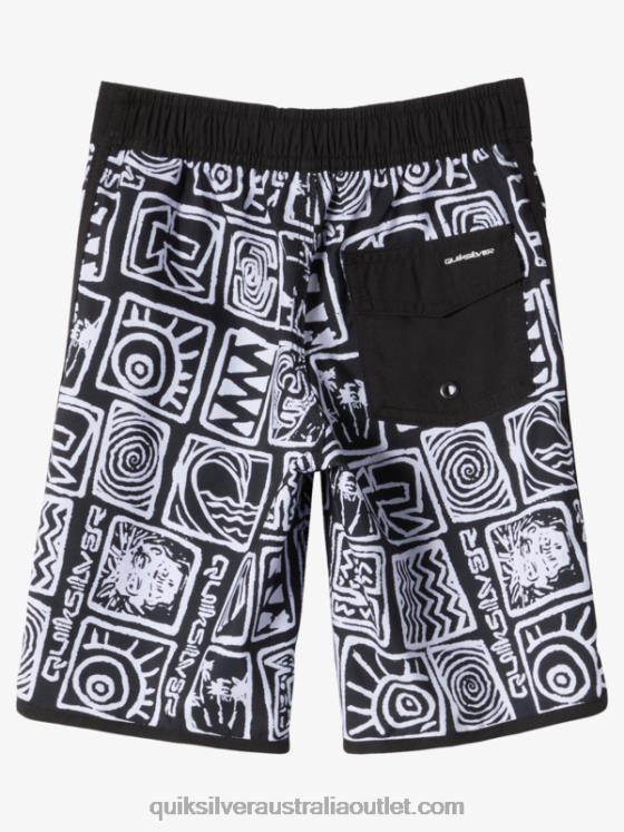 Quiksilver Boys 2-7 Everyday Scallop 14 Boardshorts H2N4B1921 black