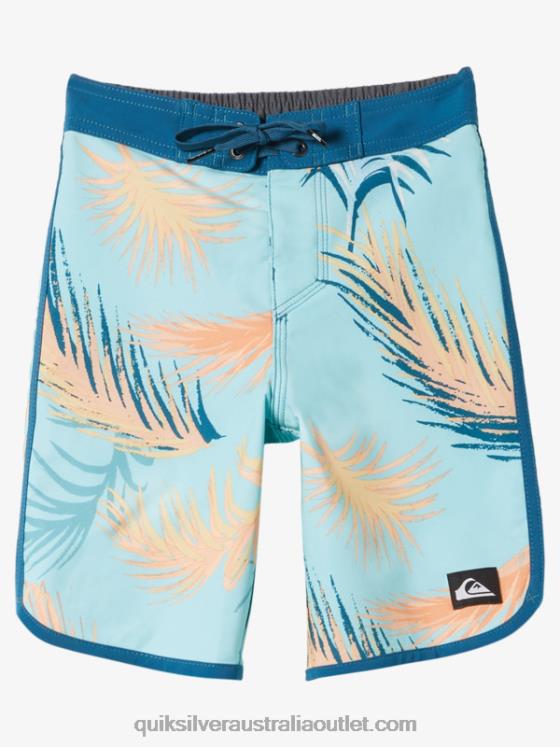 Quiksilver Boys 2-7 Surfsilk Scallop 14 Boardshorts H2N4B2038 maroccan blue