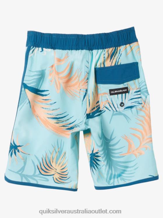 Quiksilver Boys 2-7 Surfsilk Scallop 14 Boardshorts H2N4B2038 maroccan blue