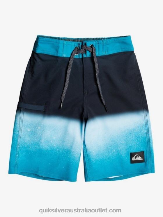 Quiksilver Boys 2-7 Surfsilk Slab 14 Recycled Boardshorts H2N4B2335 fjord blue