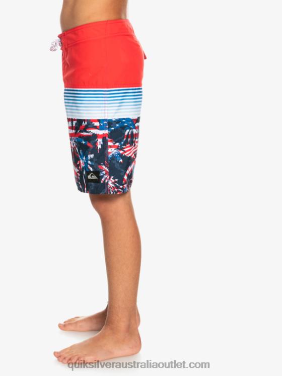 Quiksilver Boys 8-16 Everyday Panel Yth 17 Boardshort H2N4B2276 high risk red