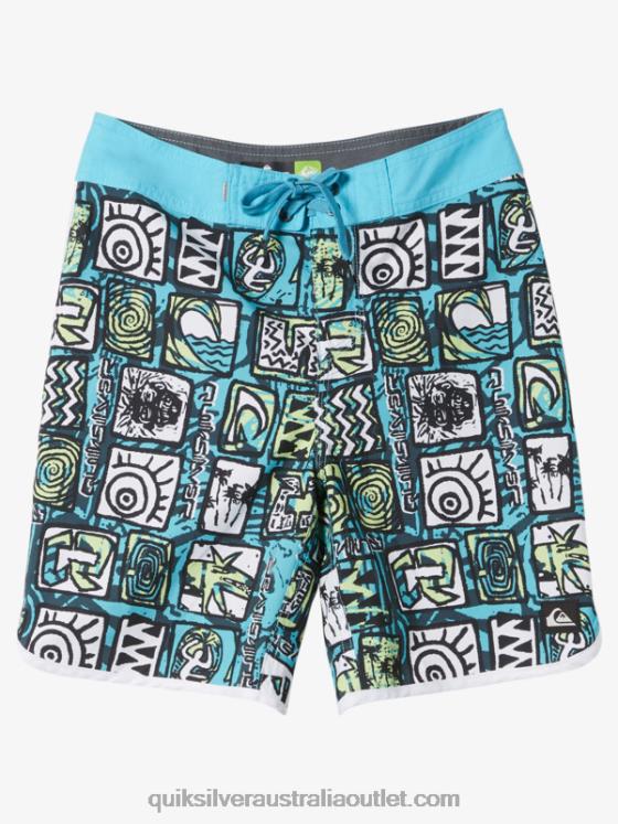 Quiksilver Boys 8-16 Everyday Scallop 17 Boardshorts H2N4B1901 river blue