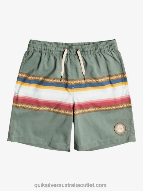 Quiksilver Boys 8-16 Sun Faded 15 Recycled Volleys H2N4B2321 thyme