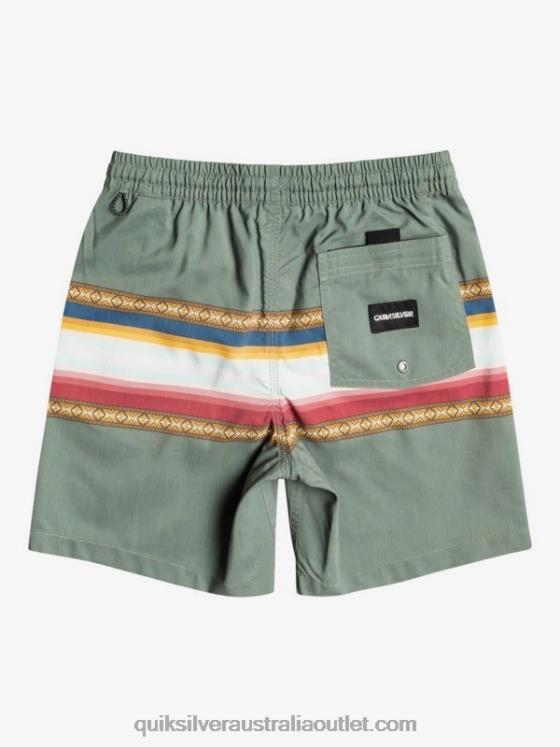 Quiksilver Boys 8-16 Sun Faded 15 Recycled Volleys H2N4B2321 thyme