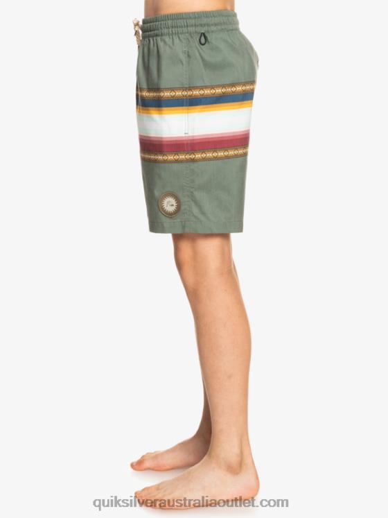 Quiksilver Boys 8-16 Sun Faded 15 Recycled Volleys H2N4B2321 thyme