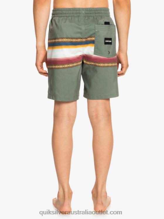 Quiksilver Boys 8-16 Sun Faded 15 Recycled Volleys H2N4B2321 thyme