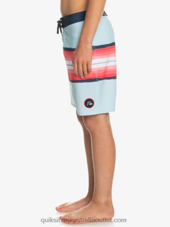 Quiksilver Boys 8-16 SurfSilk Resin Tint 17 Boardshorts H2N4B2302 blue grey
