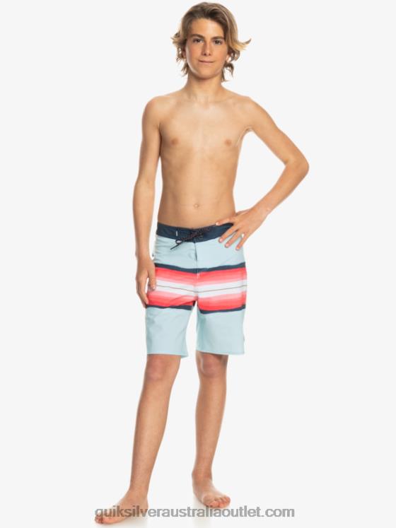 Quiksilver Boys 8-16 SurfSilk Resin Tint 17 Boardshorts H2N4B2302 blue grey