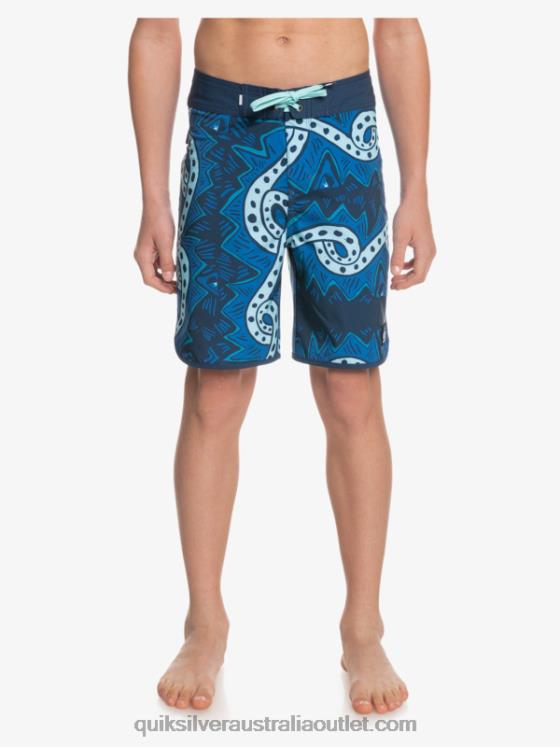 Quiksilver Boys 8-16 SurfSilk Throwback 17 Boardshorts H2N4B2328 insignia blue