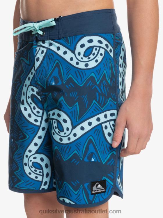 Quiksilver Boys 8-16 SurfSilk Throwback 17 Boardshorts H2N4B2328 insignia blue