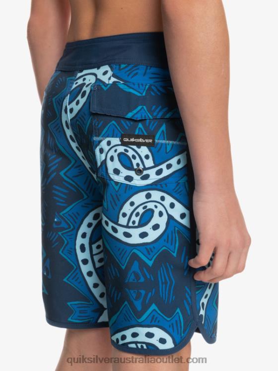 Quiksilver Boys 8-16 SurfSilk Throwback 17 Boardshorts H2N4B2328 insignia blue