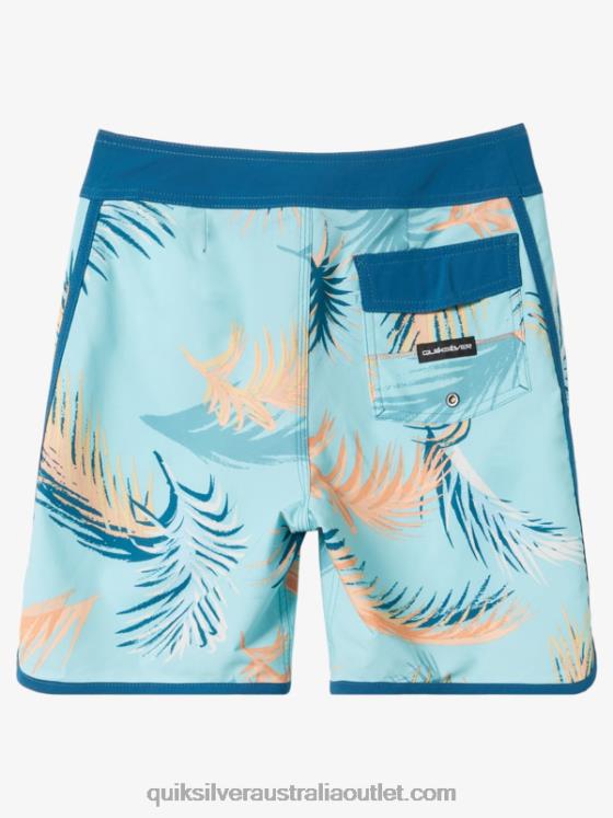 Quiksilver Boys 8-16 Surfsilk Scallop 17 Boardshorts H2N4B2019 maroccan blue