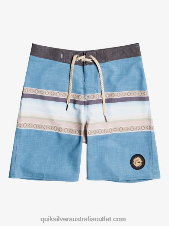Quiksilver Boys 8-16 Surfsilk Sun Faded 17 Boardshorts H2N4B2281 blue heaven