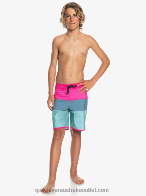 Quiksilver Boys 8-16 Surfsilk Tijuana Yth 17 Boardshort H2N4B2268 pink glo