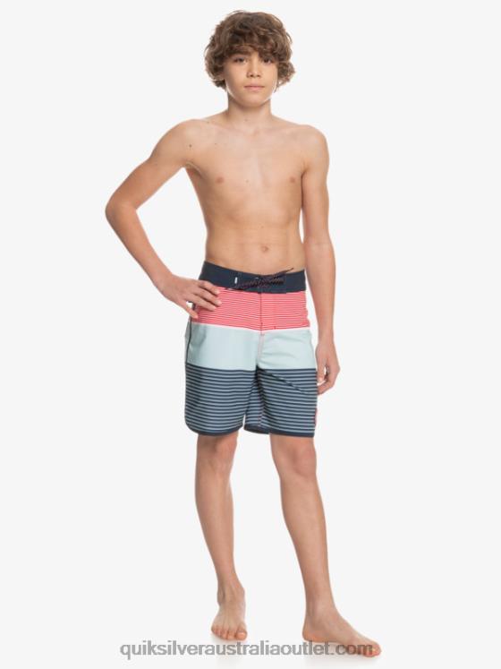 Quiksilver Boys 8-16 Surfsilk Tijuana Yth 17 Boardshort H2N4B2272 high risk red