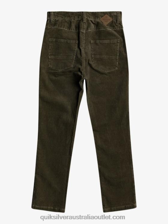 Quiksilver Boys 8-16 Kracker Tapered Corduroy Pants H2N4B2332 kalamata