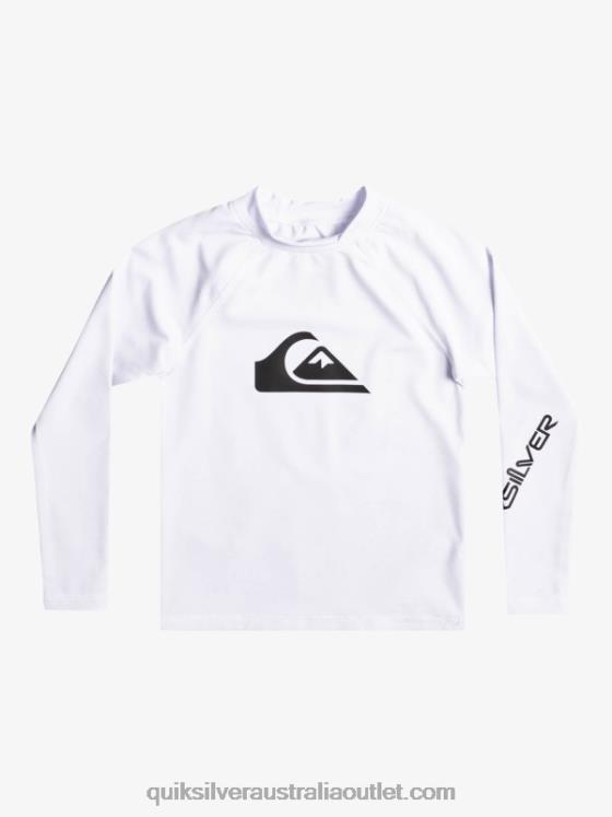 Quiksilver Boys 2-7 All Time Ls L/SL Surf Tee H2N4B2073 white
