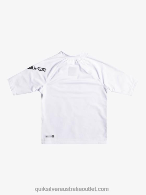 Quiksilver Boys 2-7 All Time Short Sleeve UPF 50 Rashguard H2N4B2126 white