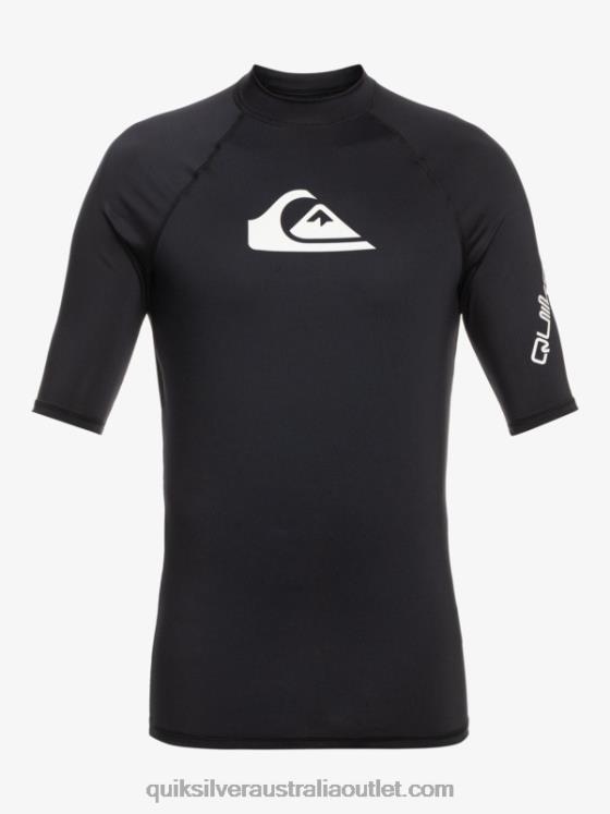 Quiksilver Boys 2-7 All Time Short Sleeve UPF 50 Rashguard H2N4B2127 black