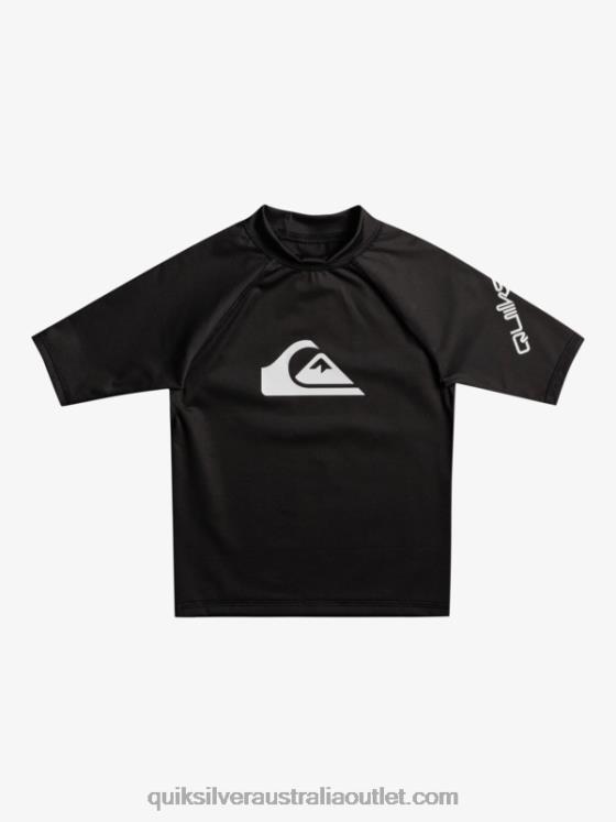 Quiksilver Boys 2-7 All Time Short Sleeve UPF 50 Rashguard H2N4B2127 black