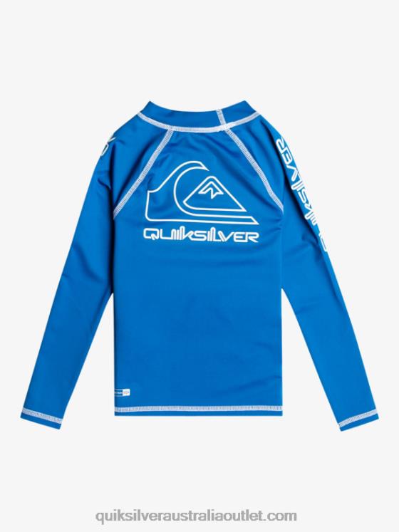 Quiksilver Boys 2-7 On Tour Long Sleeve UPF 50 Rashguard H2N4B2219 snorkel blue