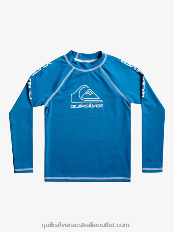 Quiksilver Boys 2-7 On Tour Long Sleeve UPF 50 Rashguard H2N4B2222 vallarta blue