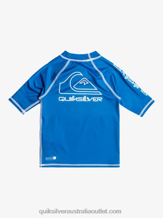 Quiksilver Boys 2-7 On Tour Short Sleeve UPF 50 Rashguard H2N4B2114 snorkel blue
