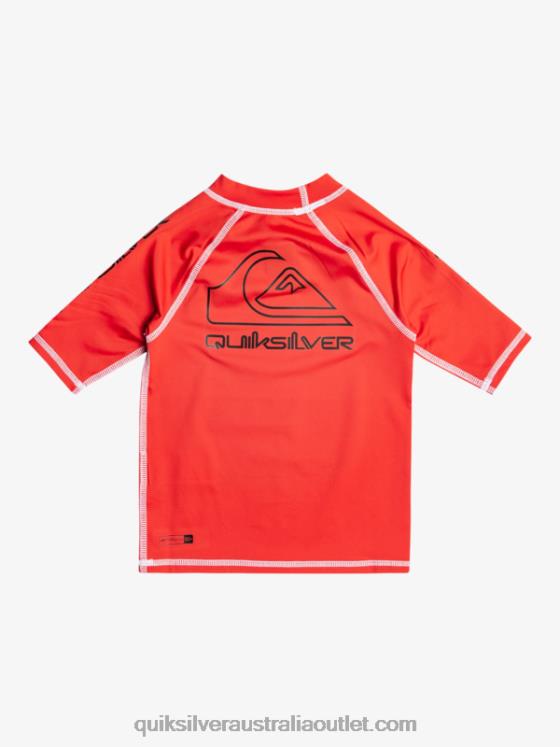 Quiksilver Boys 2-7 On Tour Short Sleeve UPF 50 Rashguard H2N4B2116 high risk red