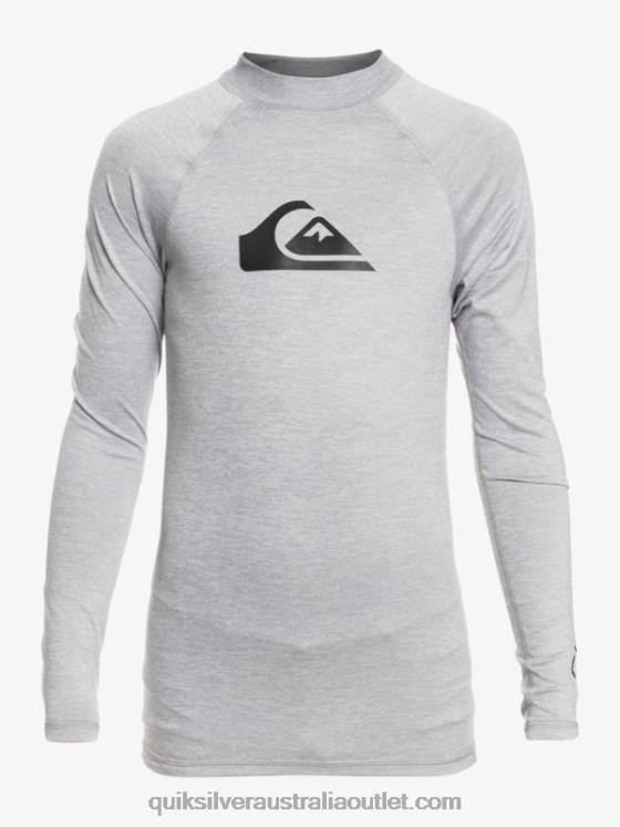 Quiksilver Boys 8-16 All Time Ls Youth L/SL Surf Tee H2N4B2096 sleet heather