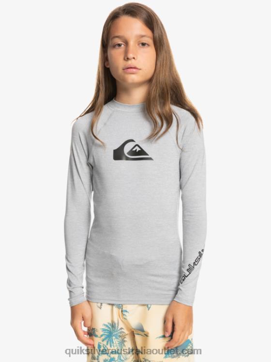 Quiksilver Boys 8-16 All Time Ls Youth L/SL Surf Tee H2N4B2096 sleet heather