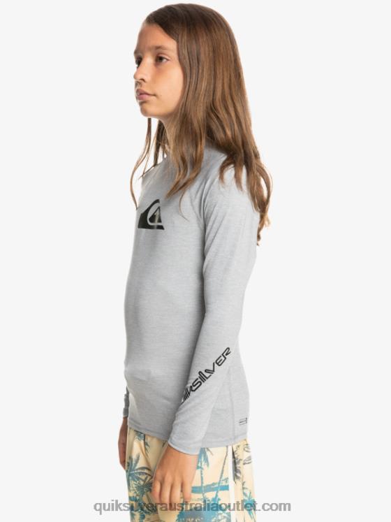 Quiksilver Boys 8-16 All Time Ls Youth L/SL Surf Tee H2N4B2096 sleet heather