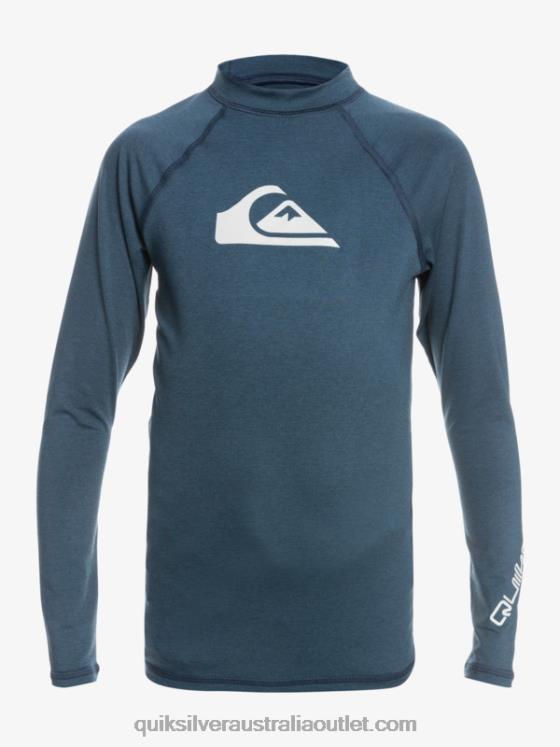 Quiksilver Boys 8-16 All Time Ls Youth L/SL Surf Tee H2N4B2099 navy blazer heather