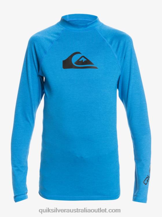 Quiksilver Boys 8-16 All Time Ls Youth L/SL Surf Tee H2N4B2100 snorkel blue heather