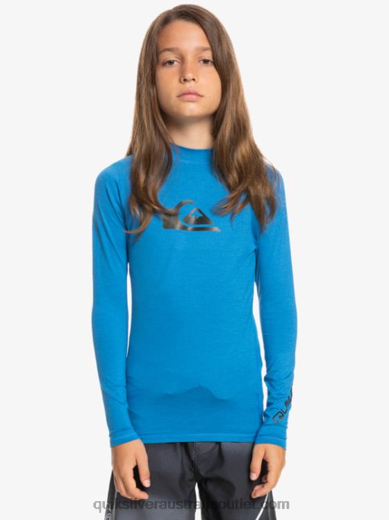 Quiksilver Boys 8-16 All Time Ls Youth L/SL Surf Tee H2N4B2100 snorkel blue heather