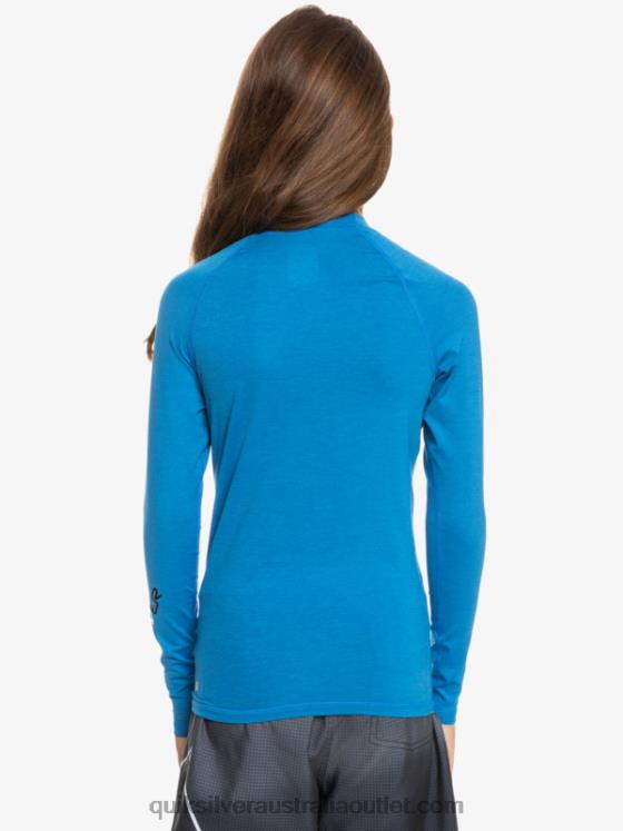 Quiksilver Boys 8-16 All Time Ls Youth L/SL Surf Tee H2N4B2100 snorkel blue heather