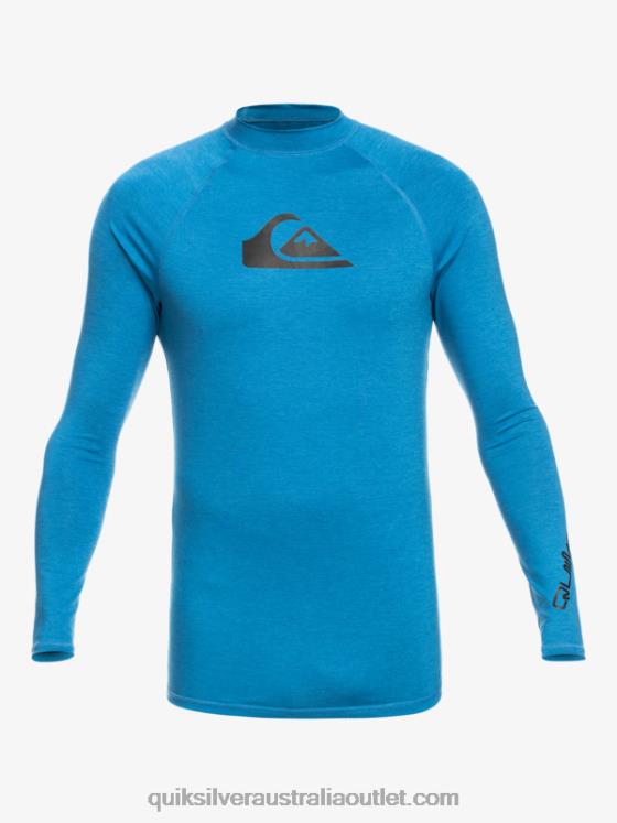 Quiksilver Boys 8-16 All Time Ls Youth L/SL Surf Tee H2N4B2101 vallarta blue heather