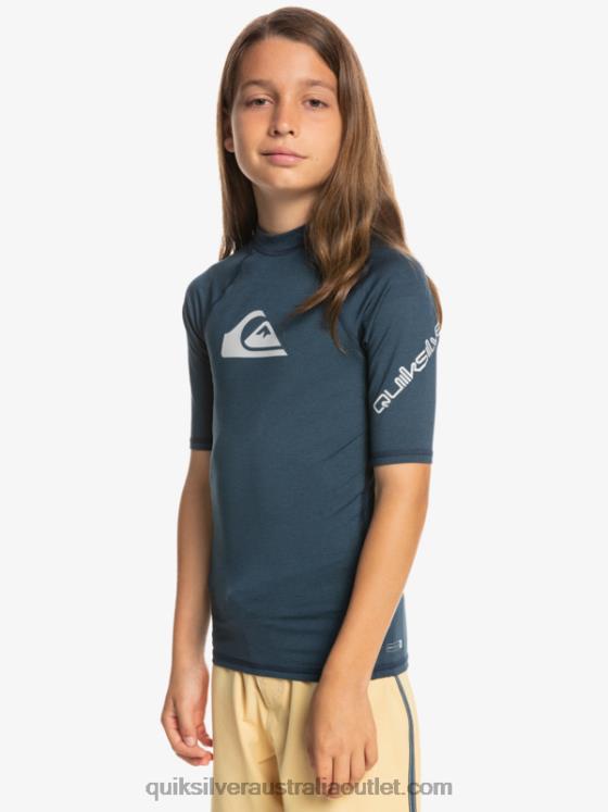 Quiksilver Boys 8-16 All Time Ss Youth S/SL Surf Tee H2N4B2061 navy blazer heather