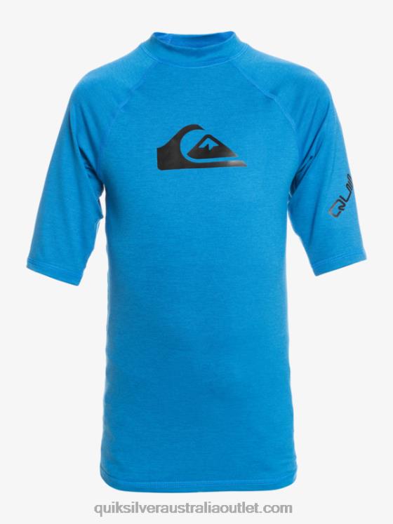 Quiksilver Boys 8-16 All Time Ss Youth S/SL Surf Tee H2N4B2063 snorkel blue heather