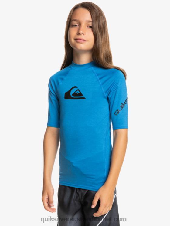 Quiksilver Boys 8-16 All Time Ss Youth S/SL Surf Tee H2N4B2063 snorkel blue heather
