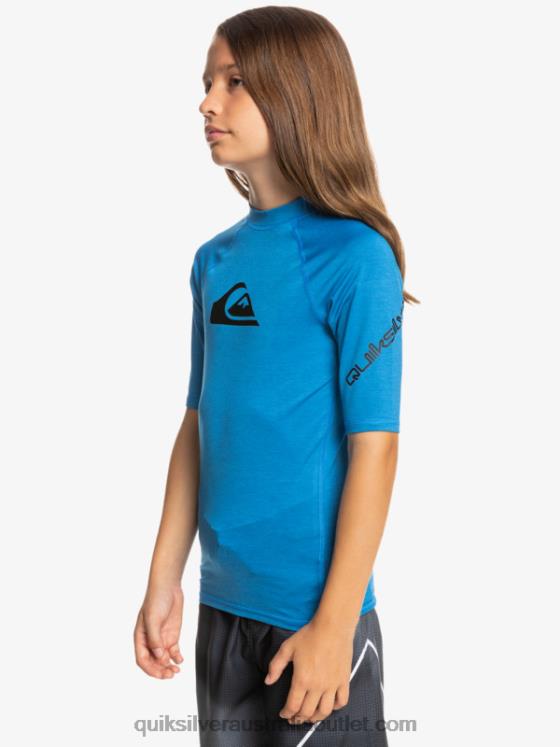 Quiksilver Boys 8-16 All Time Ss Youth S/SL Surf Tee H2N4B2063 snorkel blue heather