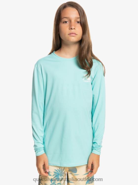 Quiksilver Boys 8-16 Heritage Heather Long Sleeve UPF 50 Surf T-Shirt H2N4B2199 angel blue heather