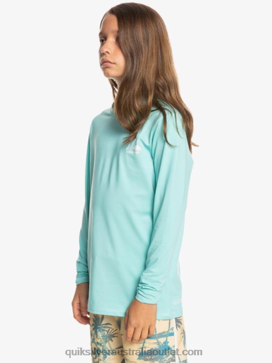 Quiksilver Boys 8-16 Heritage Heather Long Sleeve UPF 50 Surf T-Shirt H2N4B2199 angel blue heather