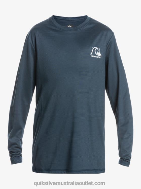 Quiksilver Boys 8-16 Heritage Heather Long Sleeve UPF 50 Surf T-Shirt H2N4B2200 midnight navy heather