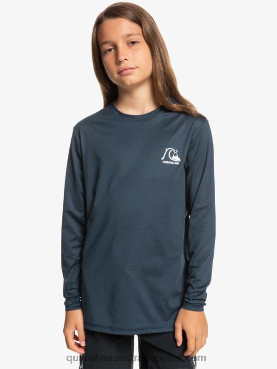 Quiksilver Boys 8-16 Heritage Heather Long Sleeve UPF 50 Surf T-Shirt H2N4B2200 midnight navy heather