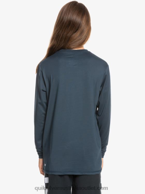 Quiksilver Boys 8-16 Heritage Heather Long Sleeve UPF 50 Surf T-Shirt H2N4B2200 midnight navy heather