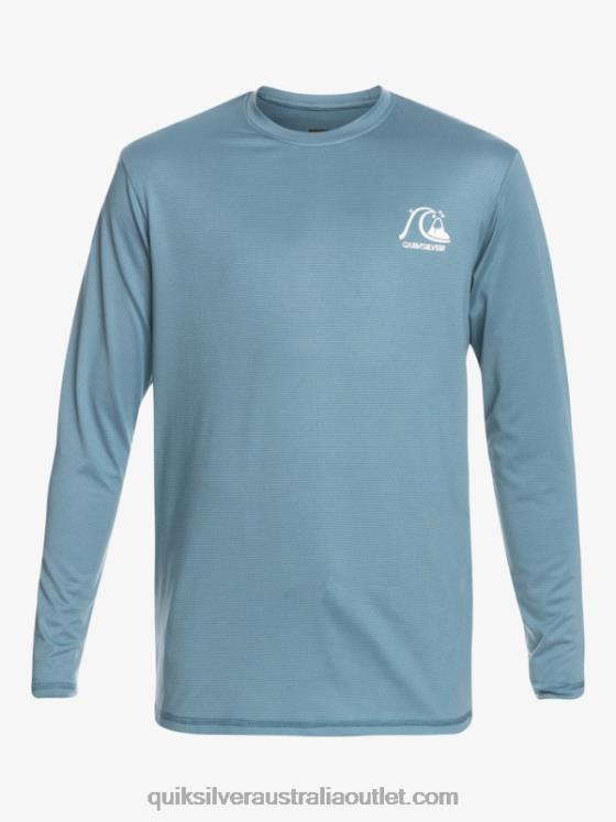 Quiksilver Boys 8-16 Heritage Heather Long Sleeve UPF 50 Surf T-Shirt H2N4B2201 provincial blue heather